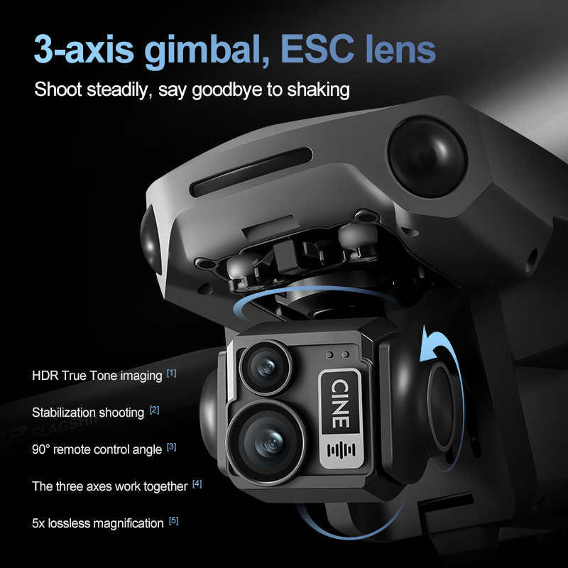 8K 3 Axis Gimbal Brushless 7.2 - đánh giá và giá Drone Gimbal 3 Axis
